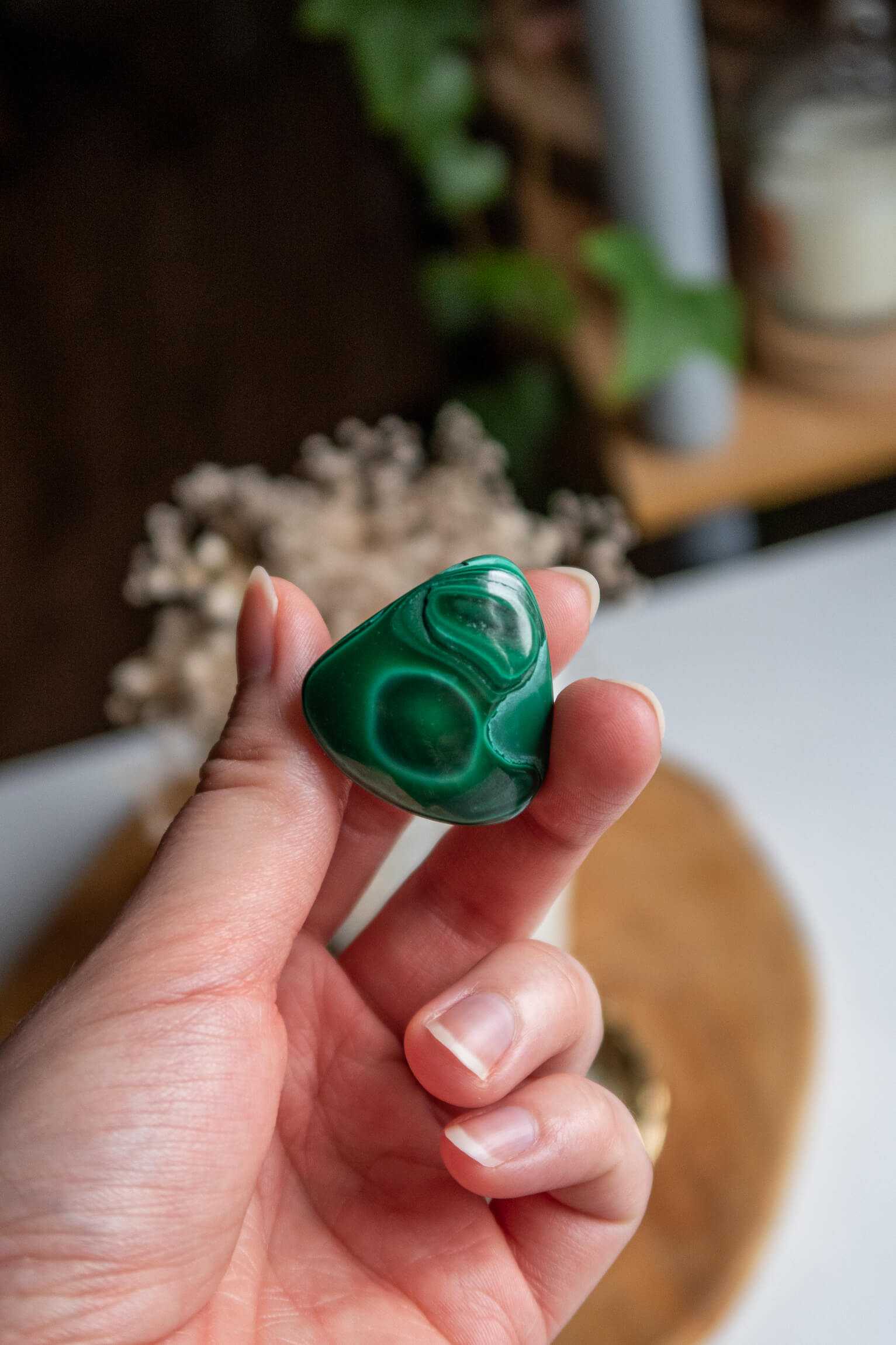 Malachit szlifowany - 3 cm - obrazek 2