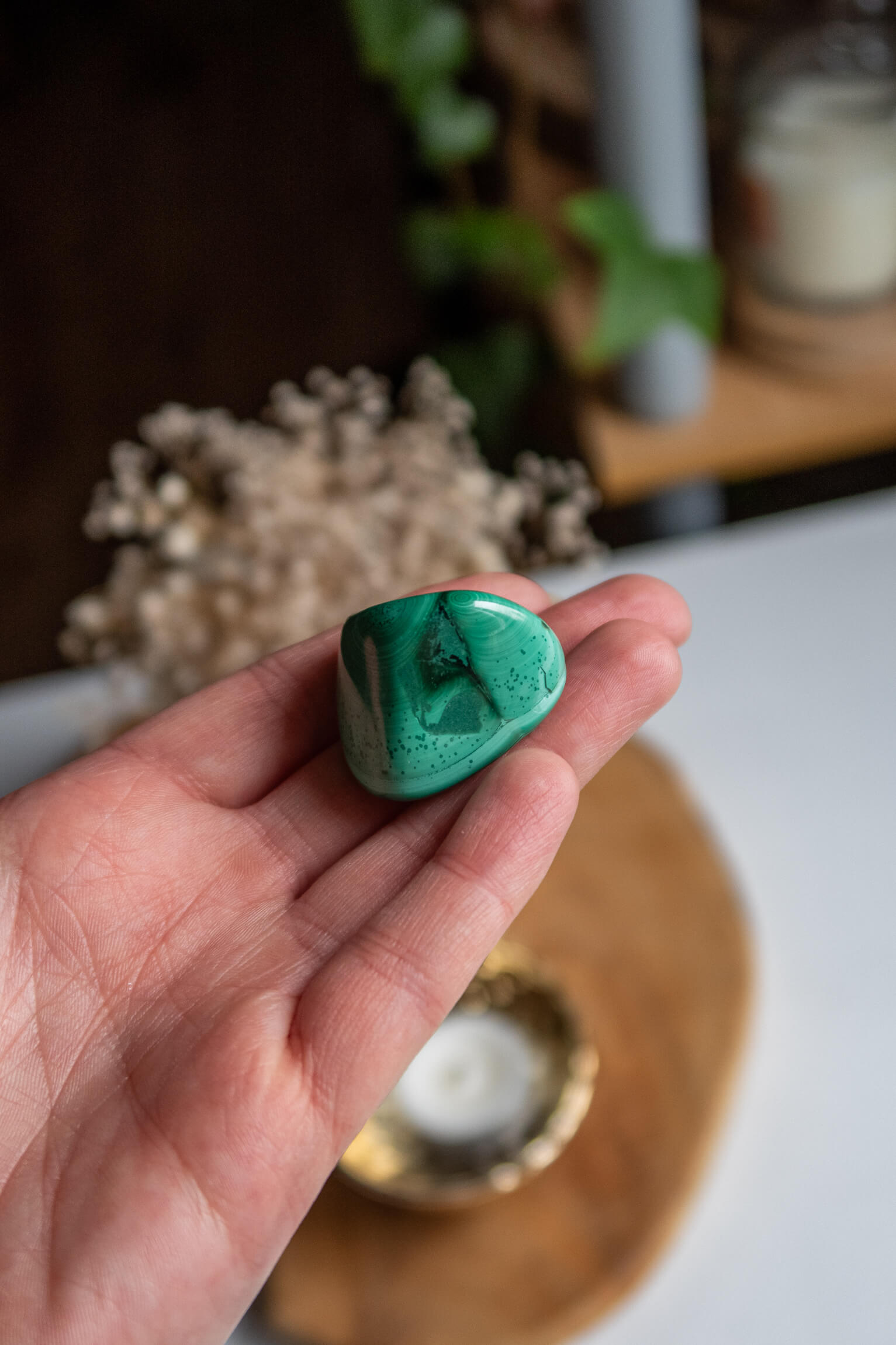 Malachit szlifowany - 3 cm