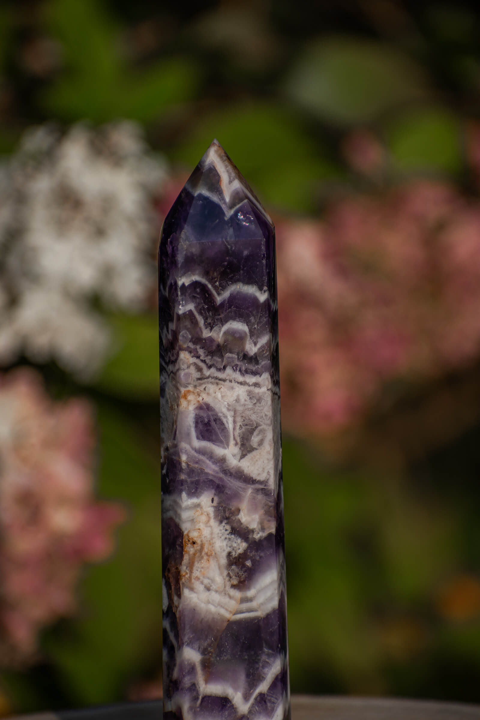 Ametyst szewron wieża XXL 20-23 cm - obrazek 5